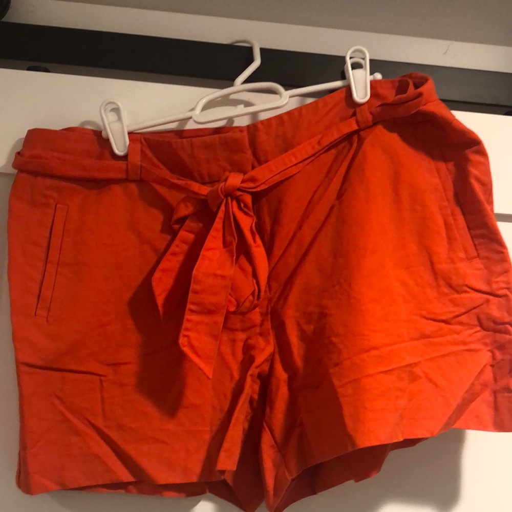 Tie front shorts